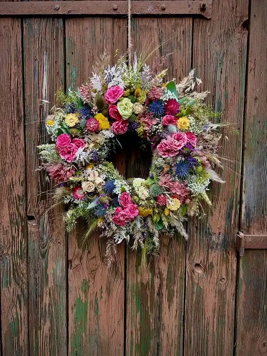 Boho floral wreath