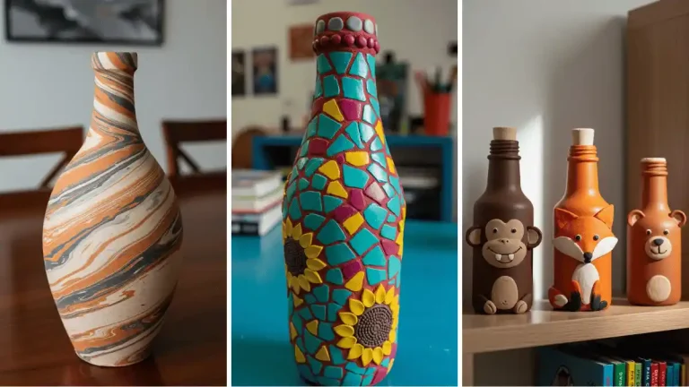 Bottle Craft Ideas With Clay