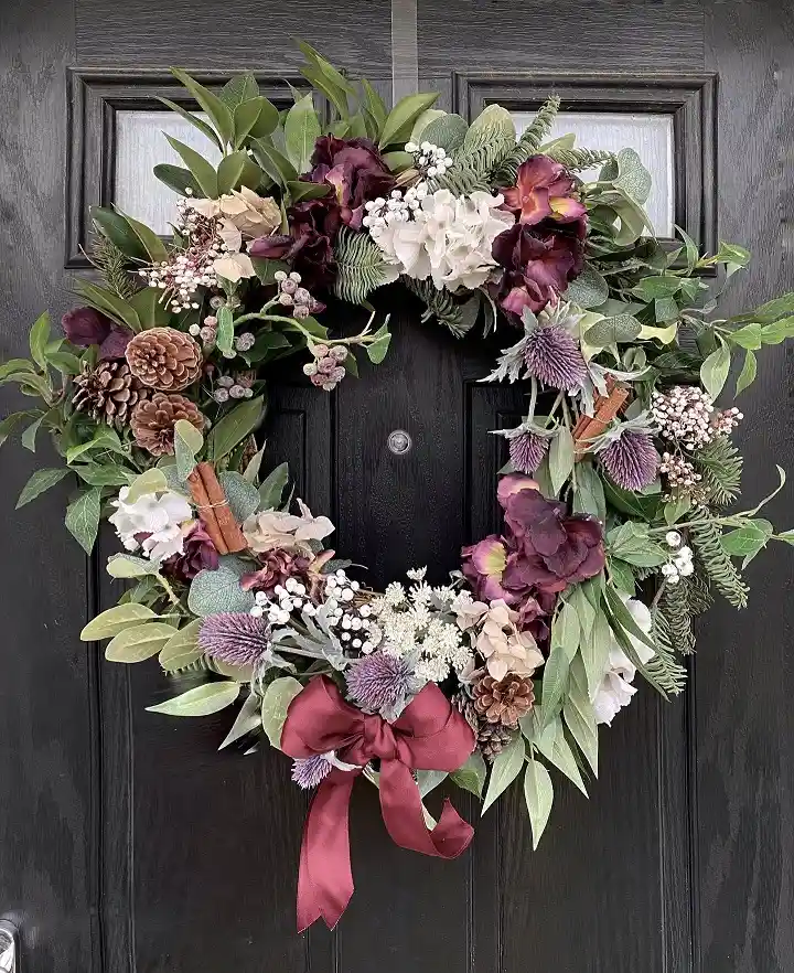 DIY faux flower wreath