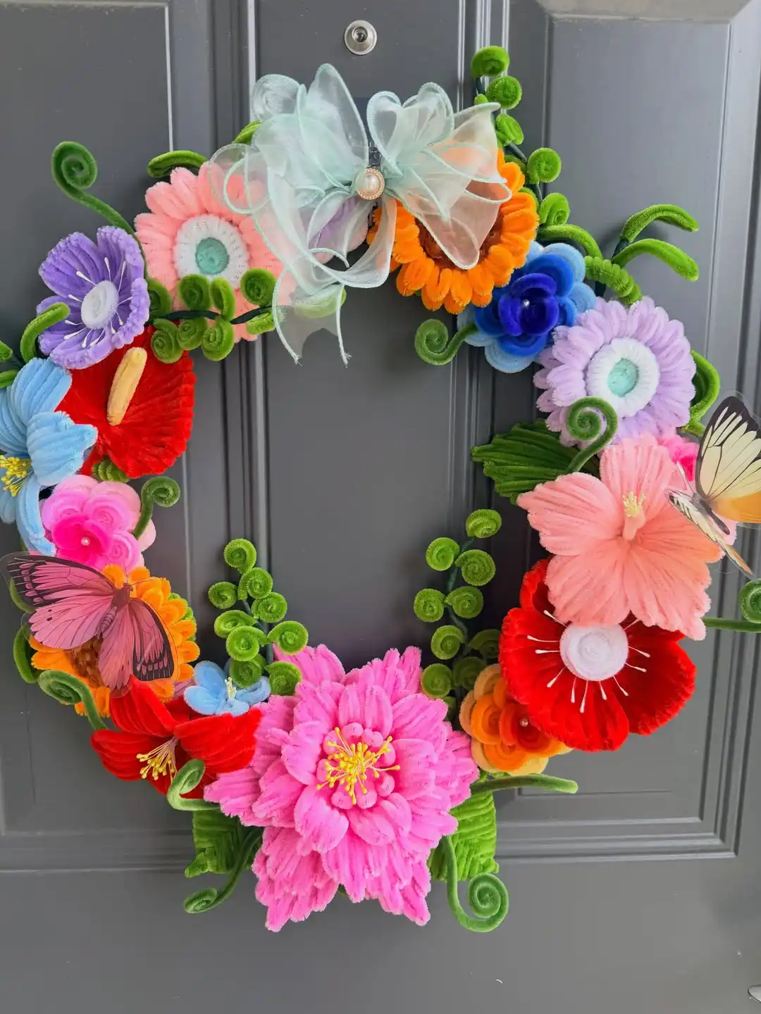 Faux flowers for wreaths
