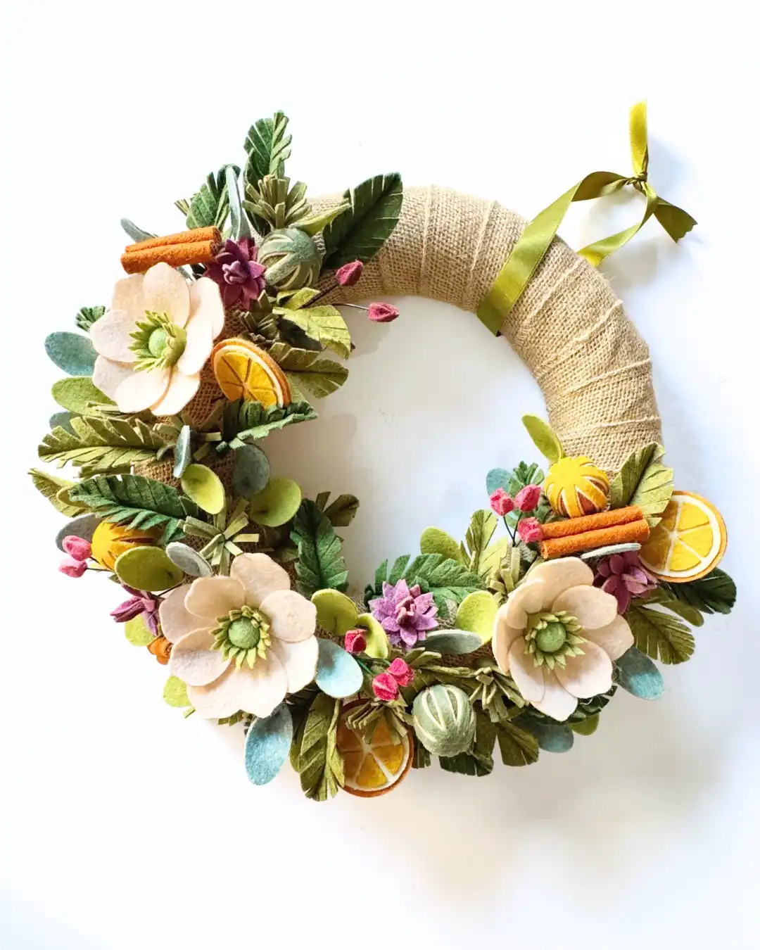 artificial flower wreath