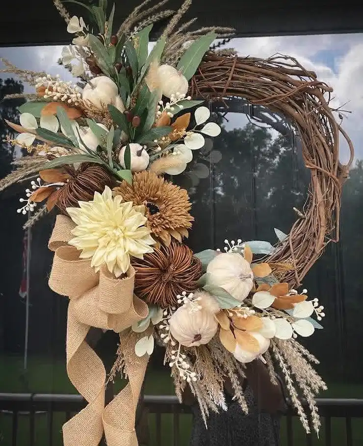 boho fall wreath