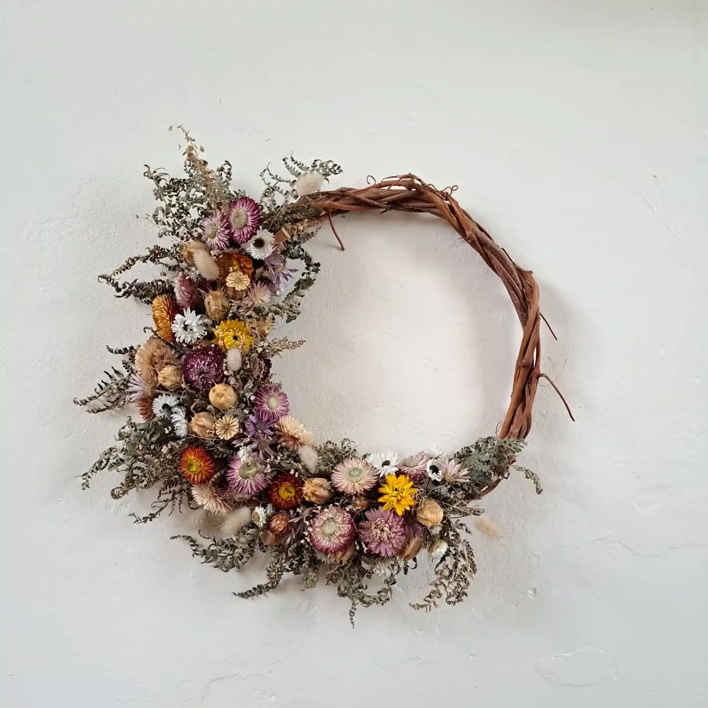 boho front wreath