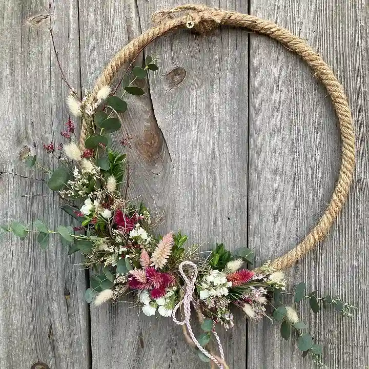 boho hoop wreath