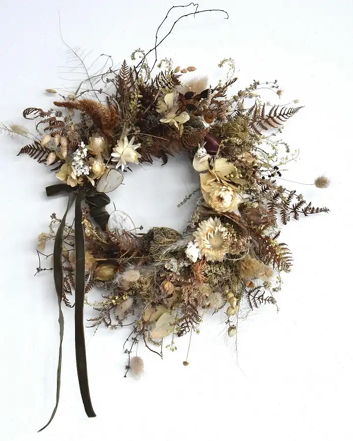 boho winter wreath