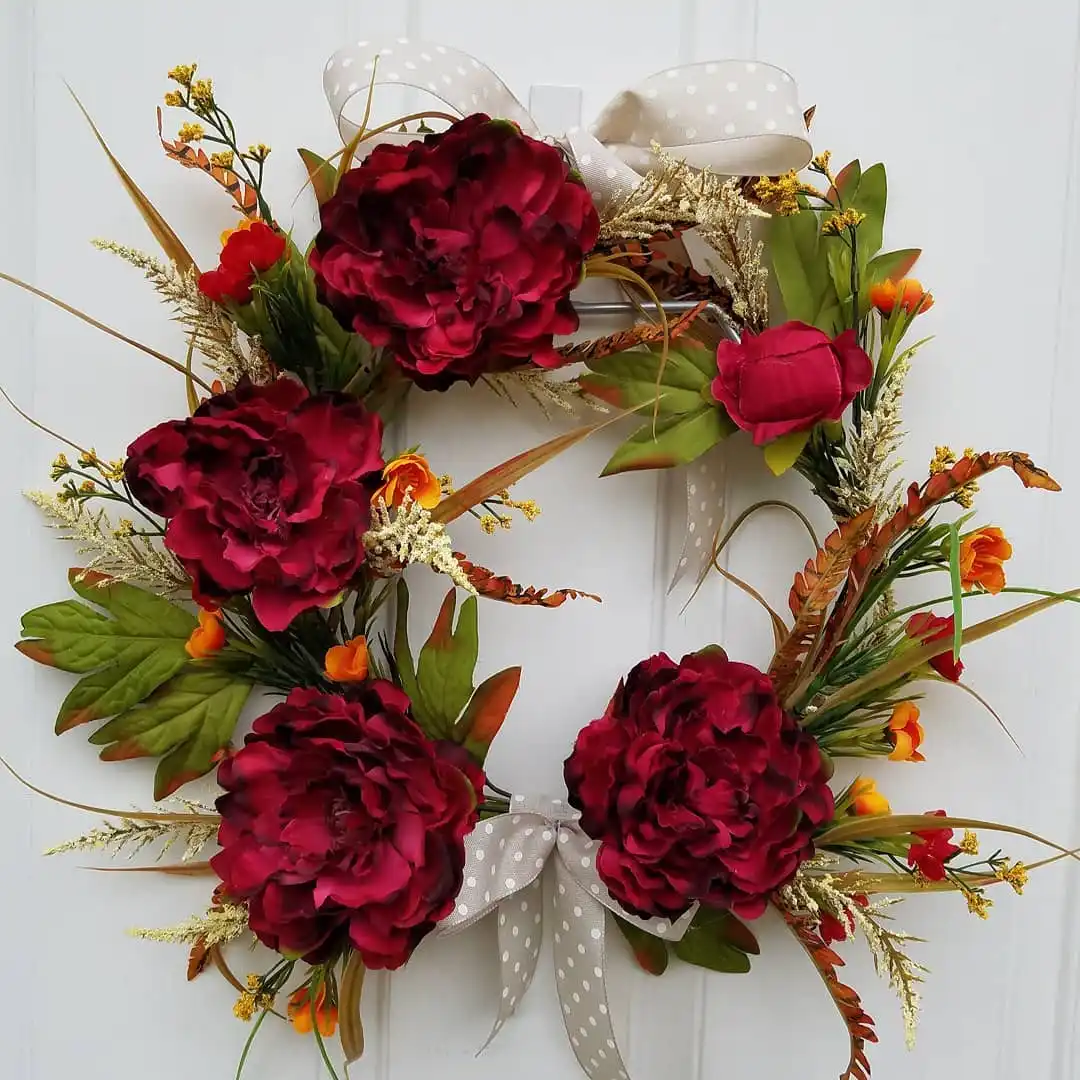 burgundy fall wreath