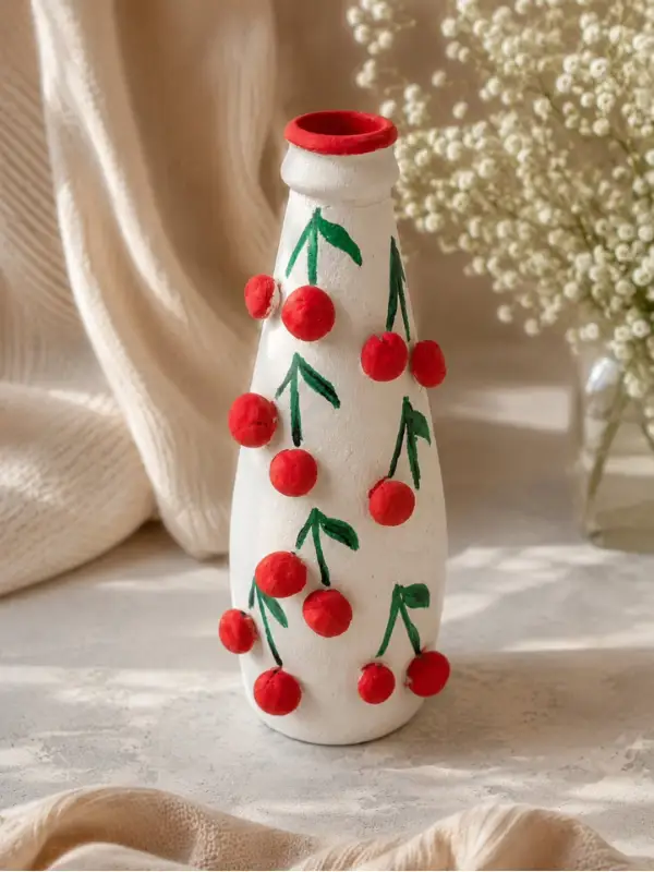 Cherry Branch Bottle for a Kitchen Counter