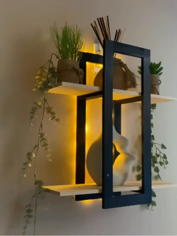 Floating Shelf With Built-In Warm Light