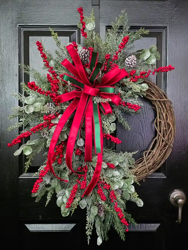 grapevine wreath christmas