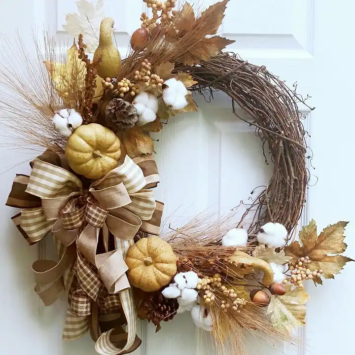 grapevine wreath thanksgiving