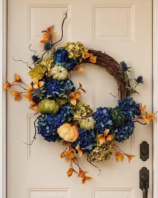modern fall wreath