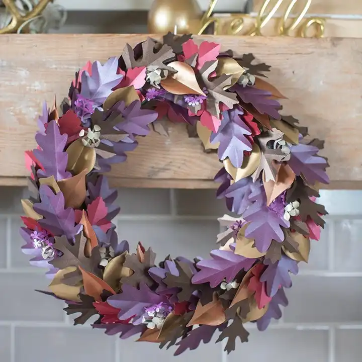 paper leaf wreath