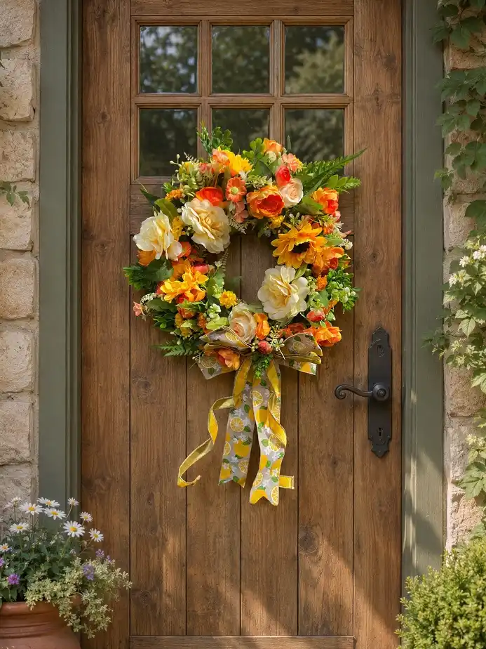 sunflower floral wreath