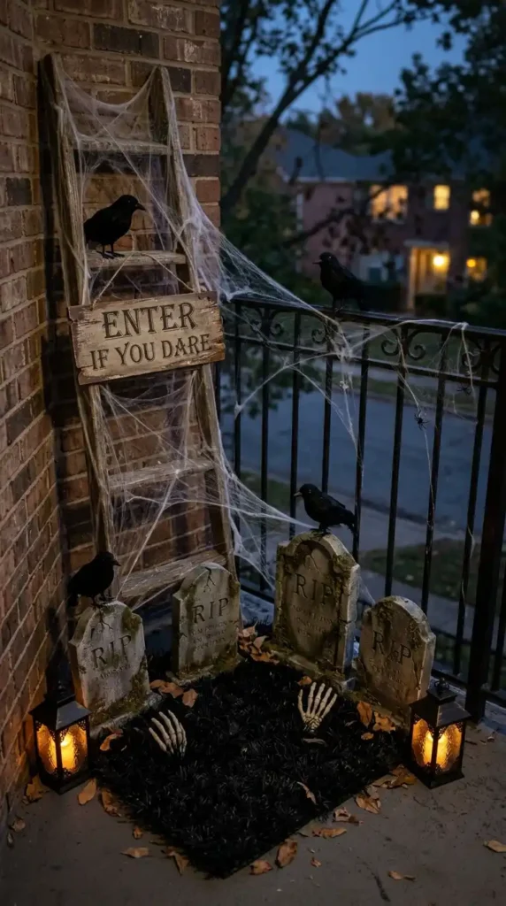 Haunted Vintage Cemetery Corner
