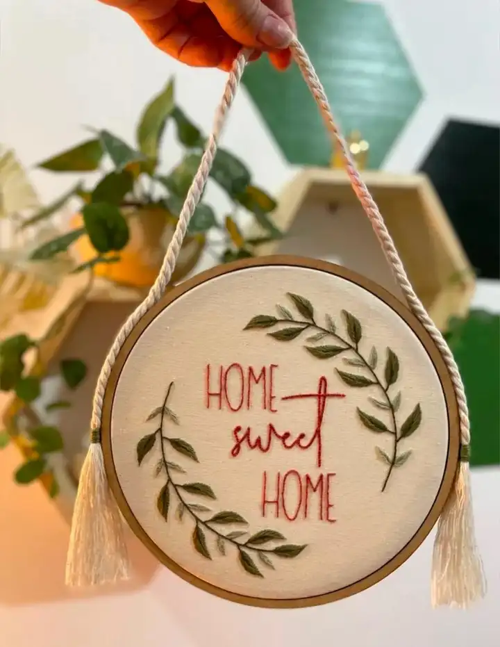 Embroidery Hoop Wall Hanging