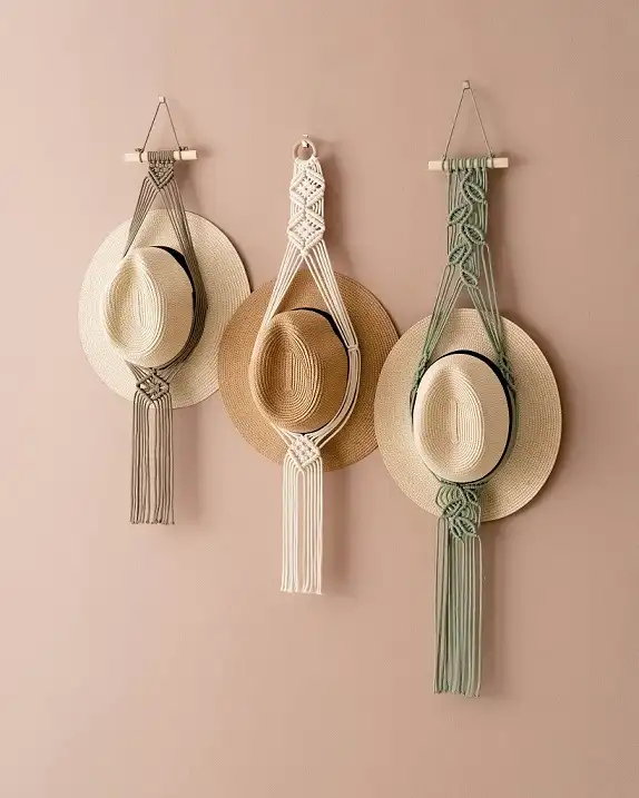 Macramé Hat Hangers