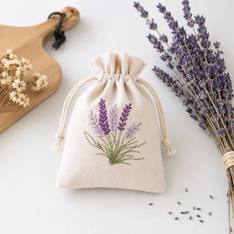 Embroidered Lavender Sachet