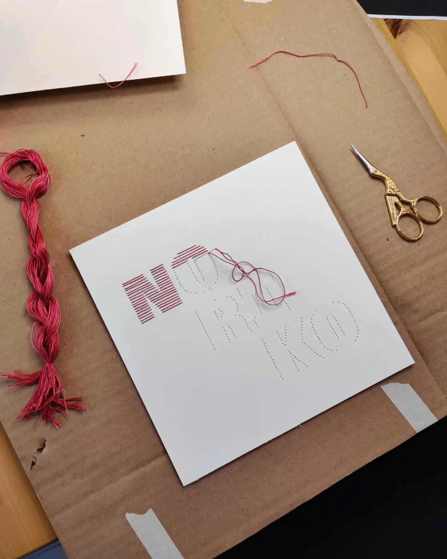 Stitched Paper Lettering